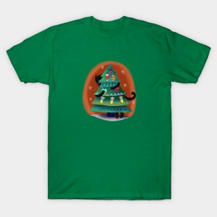 Cat Christmas Tree T-Shirt